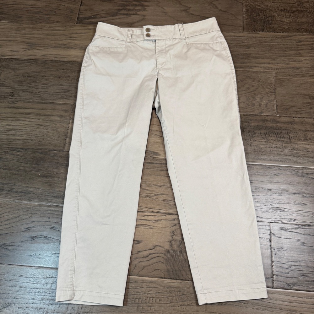 Dockers Women's Size 12 Beige Khaki Pants Cropped Casual Trousers‎